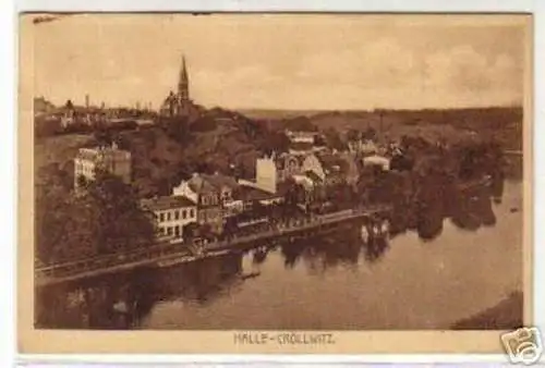 09351 Ak Halle Cröllwitz Totalansicht 1927