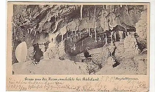 08903 Ak Gruß aus der Hermannshöhle bei Rübeland 1902