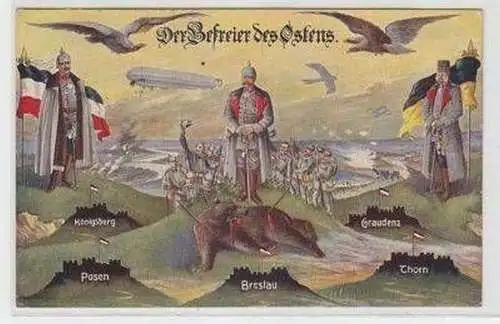 49313 Militär Ak "Der Befreier des Ostens" 1916