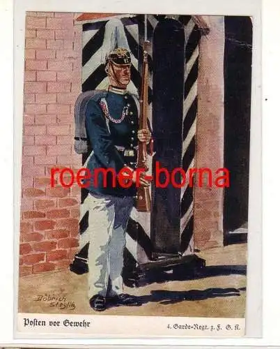 72886 Ak 4. Garde Regiment zu Fuß G.K. Posten vor Gewehr um 1930