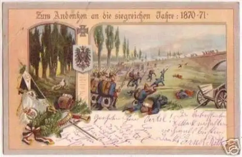 16661 Ak Andenken an die siegreichen Jahre 1870/71