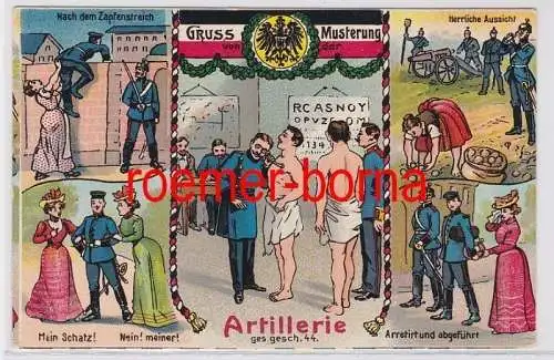 81735 Reservistika Ak Gruss von der Musterung Artillerie um 1910