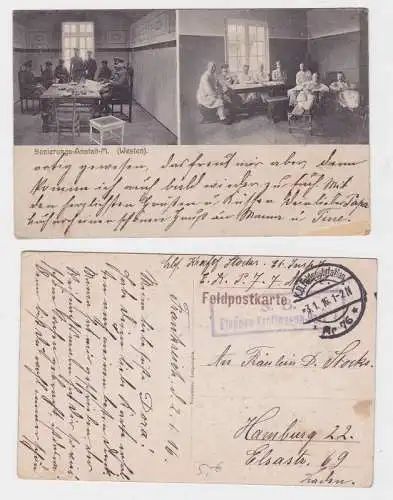 84537 Feldpost Ak Etappen-Kraftwagen-Park 7 Sanierungs-Anstalt-M. (Westen) 1916