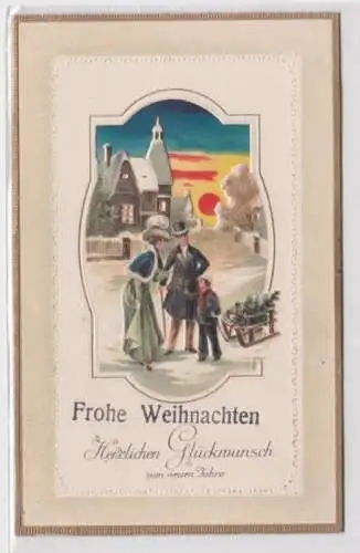 18617 geprägte Ak Frohe Weihnachten, Herzlichen Glückwunsch zum neuen Jahre