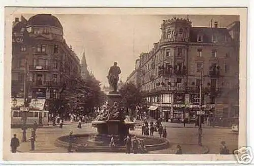 10064 Ak Zürich Bahnhofsplatz Escher Denkmal 1924