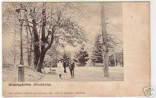 schöne Ak Schweden Stockholm Humlegarden um 1910