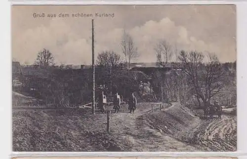 62540 Feldpost AK Gruß aus dem schönen Kurland 1916