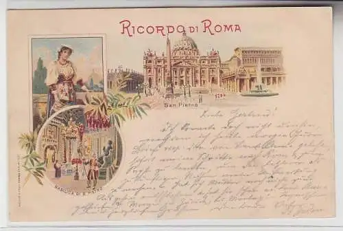 68549 Ak Lithographie Ricordo di Roma 1897