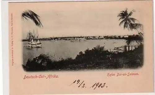 42721 Ak Dar-es-Salaam DOA Hafen mit Schiffen 1903