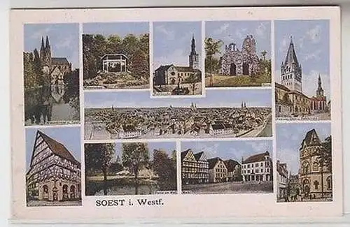 64706 Mehrbild Ak Soest in Westfalen Stadtansichten 1917