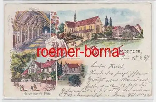 74267 Ak Lithografie Gruss aus Loccum Buschmann´s Hotel 1897