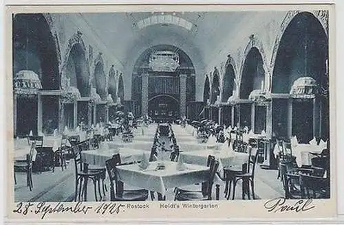 62925 Ak Rostock Heldt´s Wintergarten 1925