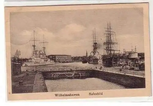 55992 Ak Wilhelmshaven Hafenbild 1926