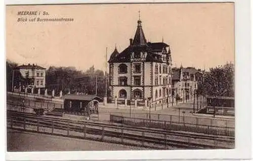 57412 Ak Meerane in Sachsen Blick auf Bornemannstrasse 1909