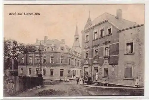 57291 Ak Gruß aus Siebenlehn Restaurant Societé um 1910