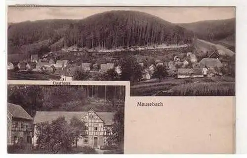 14340 Mehrbild Ak Meusebach Gasthaus und Totalansicht 1913