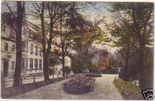 23850 Ak Leisnig Lindenplatz m. Handelsschule 1918