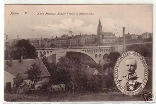 12545 Ak Plauen König Friedrich August Brücke 1906