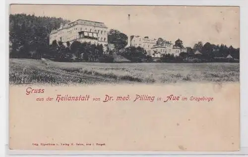 89034 AK Gruss aus der Heilanstalt von Dr. med. Pilling in Aue im Erzgebirge