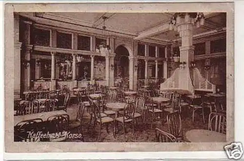 31466 Ak Leipzig Augustusplatz Kaffeehaus Korso 1928