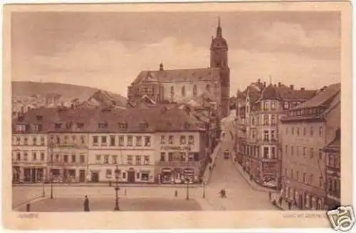 25079 Ak Annaberg Markt mit Annenkirche um 1930