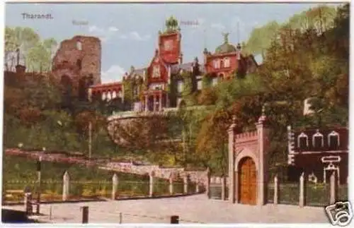 24233 Ak Tharandt Ruine und Schloß um 1920