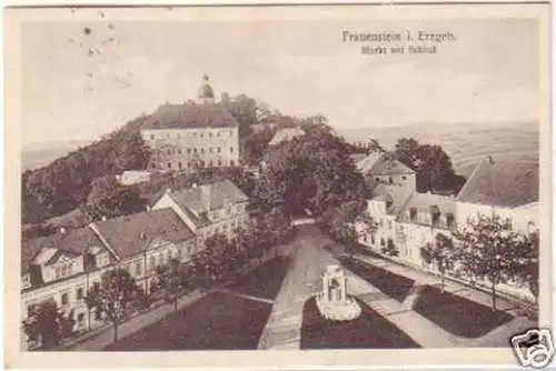 27226 Ak Frauenstein i. Erzgeb. Markt mit Schloß 1926