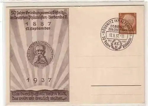 40095 GS Philatelisten Verband Gössnitz 1937