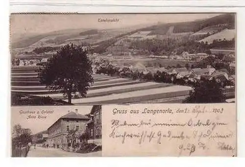 50479 Mehrbild Ak Gruss aus Langenorla Gasthaus zum Orlatal 1903