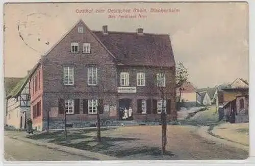 53394 Feldpost Ak Blankenheim Gasthof zum Deutschen Rhein 1914