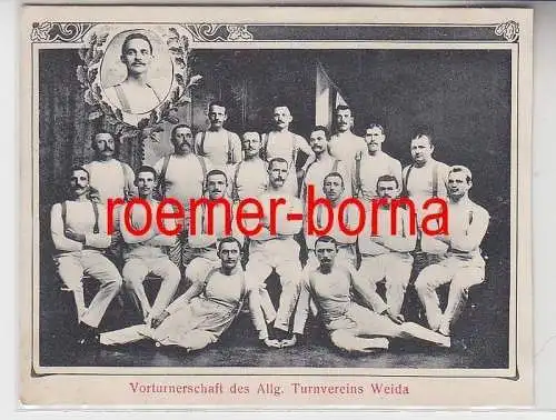 72563 Foto Ak Vorturnerschaft des Allg. Turnvereins Weida um 1920