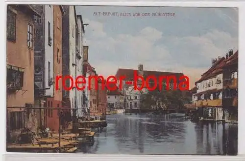 85684 Feldpost Ak Alt Erfurt Blick von der Mühlstege 1925