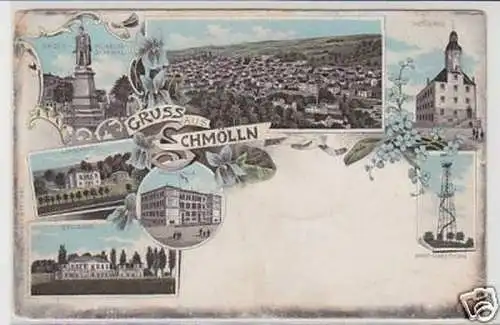 34982 Ak Lithographie Gruss aus Schmölln S.-A. um 1910