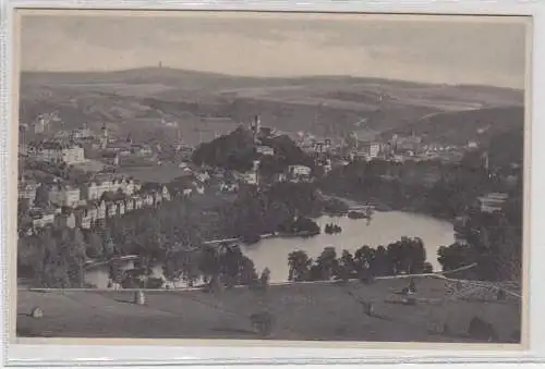 67976 Foto Ak Greiz Blick vom weissen Kreuz um 1930