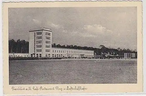 60722 Ak Frankfurt am Main Cafe Restaurant Flug- und Luftschiffhafen um 1930