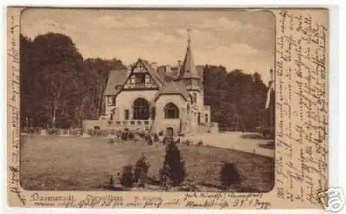 04925 Ak Darmstadt Oberwaldhaus 1916