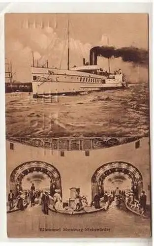 52501 Mehrbild Ak Elbtunnel Hamburg Steinwärder 1912