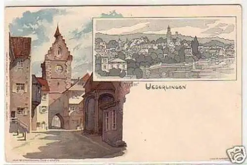 00853 Ak Lithographie Ueberlingen am Bodensee um 1900