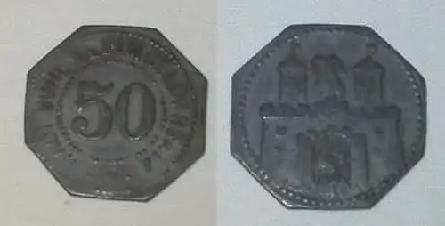 50 Pfennig Notgeld Münze Stadt Suhl um 1918