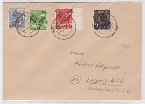 34944 seltene SBZ Brief allgemeine Ausgaben Handstempel Leipzig 28.6.1948