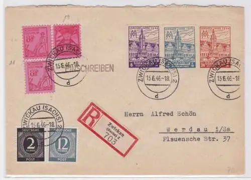 91771 seltene SBZ R-Brief Mecklenburg Vorpommern 15.6.1946