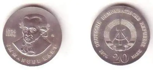 DDR Gedenk Münze 20 Mark Immanuel Kant 1974 Stempelglanz