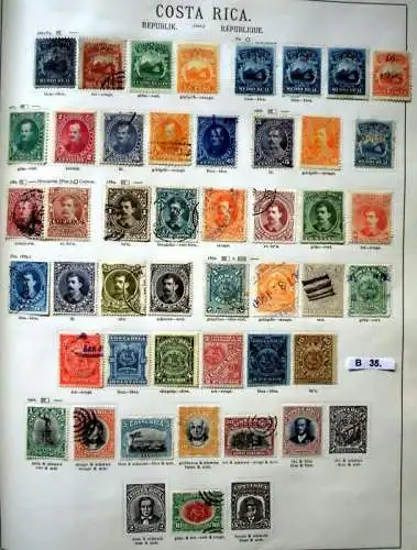 schöne hochwertige Briefmarkensammlung Costa Rica 1862 bis 1923