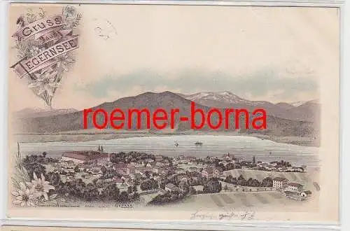 70009 Ak Lithografie Gruss aus Tegernsee 1898