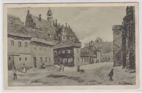 97360 Feldpost Künstler Ak Eilenburg Nicolaiplatz 1918