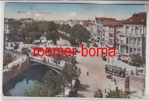 67442 Ak Berlin Potsdamer Brücke mit Straßenbahn-Verkehr 1916