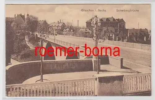 77598 Ak Glauchau in Sachsen Scherbergbrücke 1928