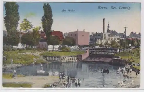 94983 Ak Borna Bezirk Leipzig am Wehr um 1930