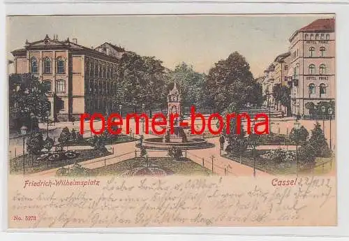 77743 Ak Cassel Friedrich-Wilhelmsplatz mit Hotel 1902