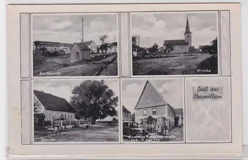 88862 Mehrbild Ak Gruß aus Obermöllen Schule, Gasthaus usw. um 1940